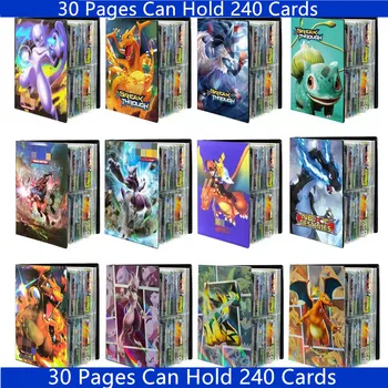 2022 Альбом Pokemon Cards Альбомная Книга Мультфильм Аниме Новый 240 шт. Игровая Карта VMAX GX EX Держатель Коллекционная Папка Малыш Крутая Игрушка В Подарок