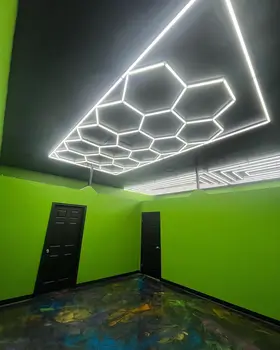 Гаражные фонари Hexagon с шестигранной головкой Hex Customized Led Hexagon Led Kit Гаражный светильник с детализацией потолочного освещения