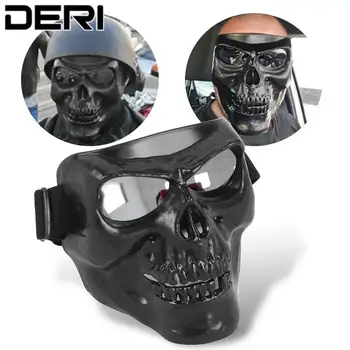 Мотоциклетная маска с линзами Gryey, защитные очки для головы, дышащий воздухоотводящий шлем с черепом, защита лица для ролевых игр при езде на мотоцикле