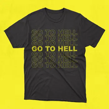 Мужская футболка Go to Hell, сумка для футболки No Thank You