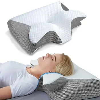 Ортопедический массаж с эффектом восстановления сна Memory Foam Sleep Rebound с эффектом памяти Шейки матки Butterfly Bed Neck Удобная подушка для шеи Подушка Slow Pillow