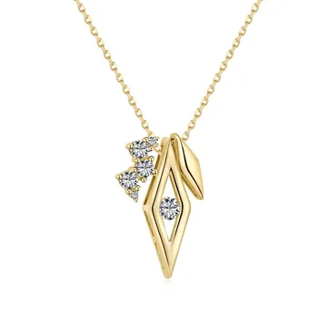 Универсальное ожерелье из стерлингового серебра 925 пробы с изысканным мечтательным геометрическим дизайном, легкий Роскошный Циркон